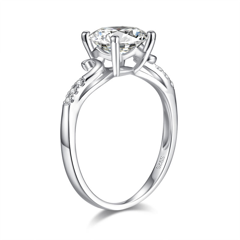 2 Carat Moissanite Diamond Wedding Engagement Ring 925 Sterling Silver