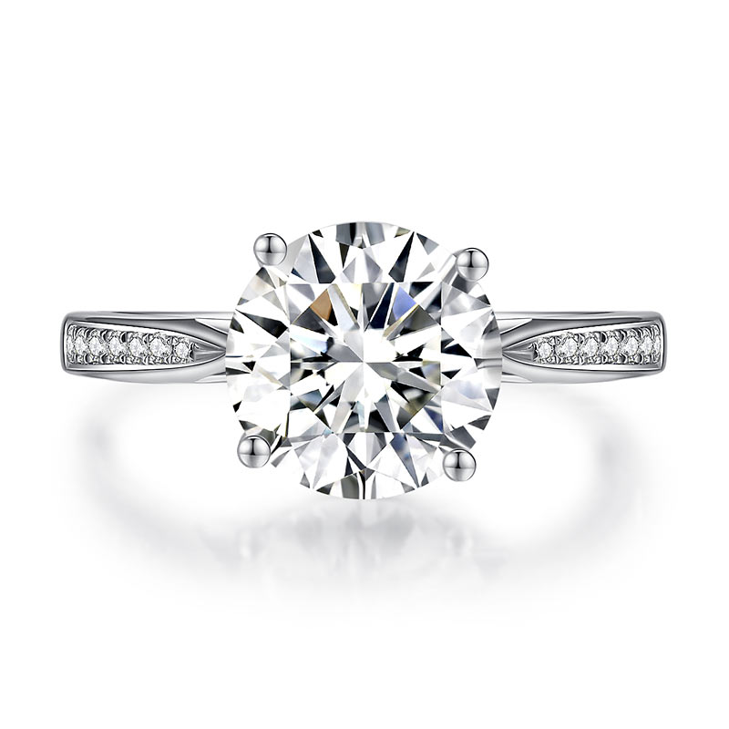 3 Carat Moissanite Diamond Luxury Ring Engagement 925 Sterling Silver