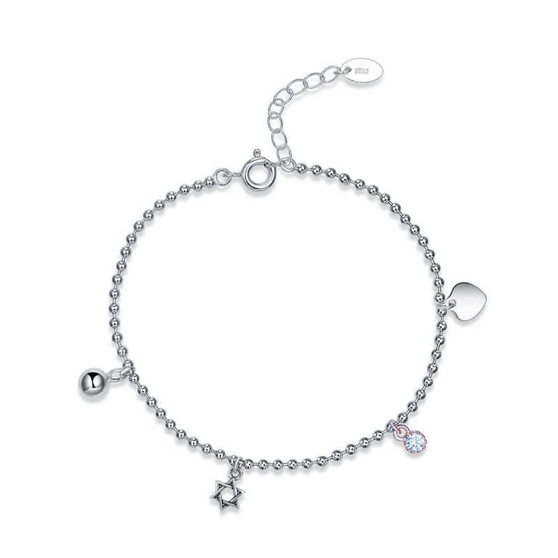 Solid 925 Sterling Silver Bracelet Fashion Bridesmaid Wedding Gift - View 3 | SelinJewels