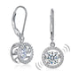 Dancing Stone Dangle Drop Earrings 925 Sterling Silver Wedding Gift