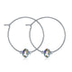 Top Quality 925 Sterling Silver Hoop Earrings AB Austrian Crystal Party Birthday Gift