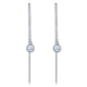 Dangle Drop 925 Sterling Silver Earrings One Line Long Elegant