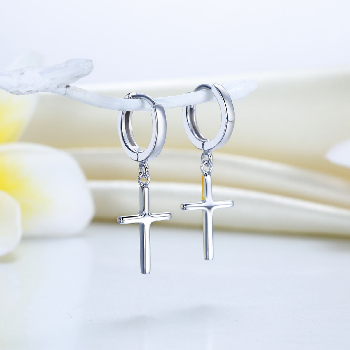 The Grace Set - cross earrings alternate view