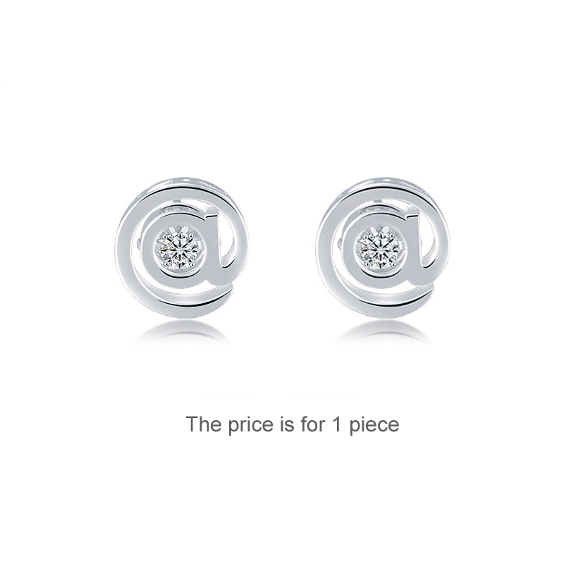 Moissanite Diamond Dancing Stone Unisex Stud Earring in 925 Sterling Silver - Gift Jewelry | SelinJewels