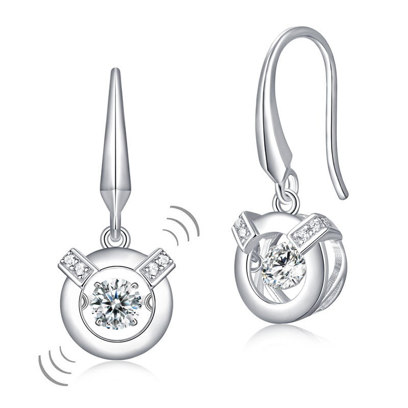 Dancing Stone Earrings Dangle Hook - View 7 | SelinJewels