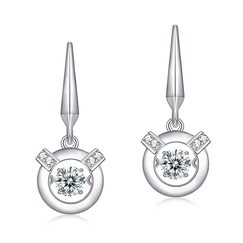 Dancing Stone Earrings Dangle Hook - View 4 | SelinJewels