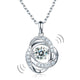 Dancing Stone Pendant Necklace Solid 925 Sterling Silver