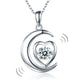 Dancing Stone Moon Heart Pendant Necklace 925 Sterling Silver Good for Bridal Bridesmaid Gift