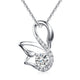 Swan Pendant Necklace 925 Sterling Silver Jewelry Simulated Diamond