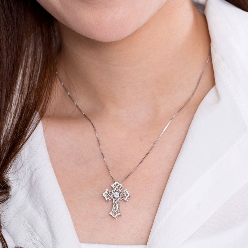 The Grace Set - cross necklace alternate view