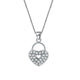 Love Heart Lock 925 Sterling Silver Pendant Necklace Lady Jewelry