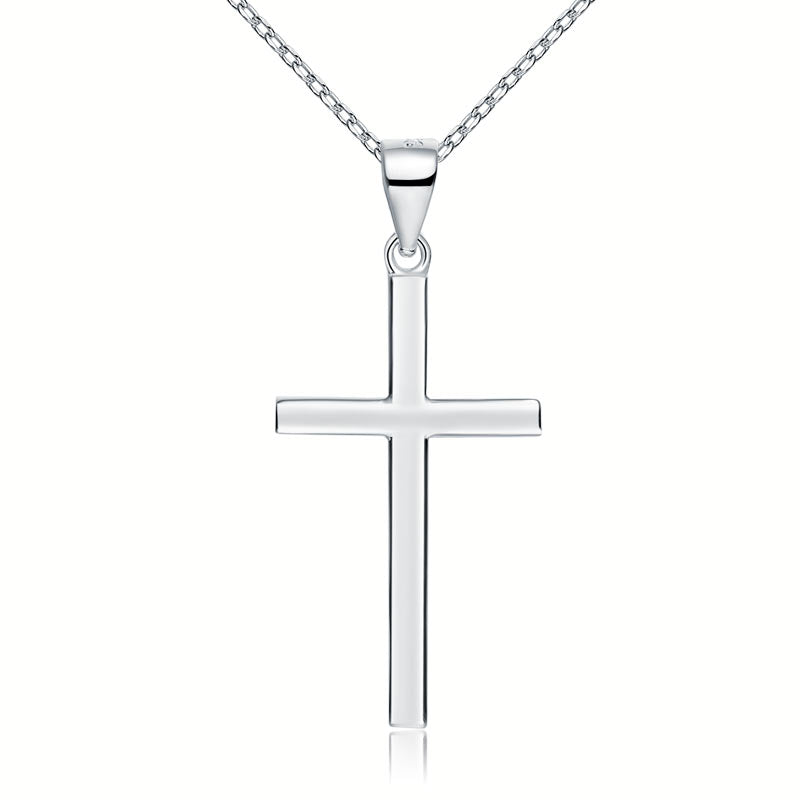 Cross Pendant Necklace Solid 925 Sterling Silver | SelinJewels