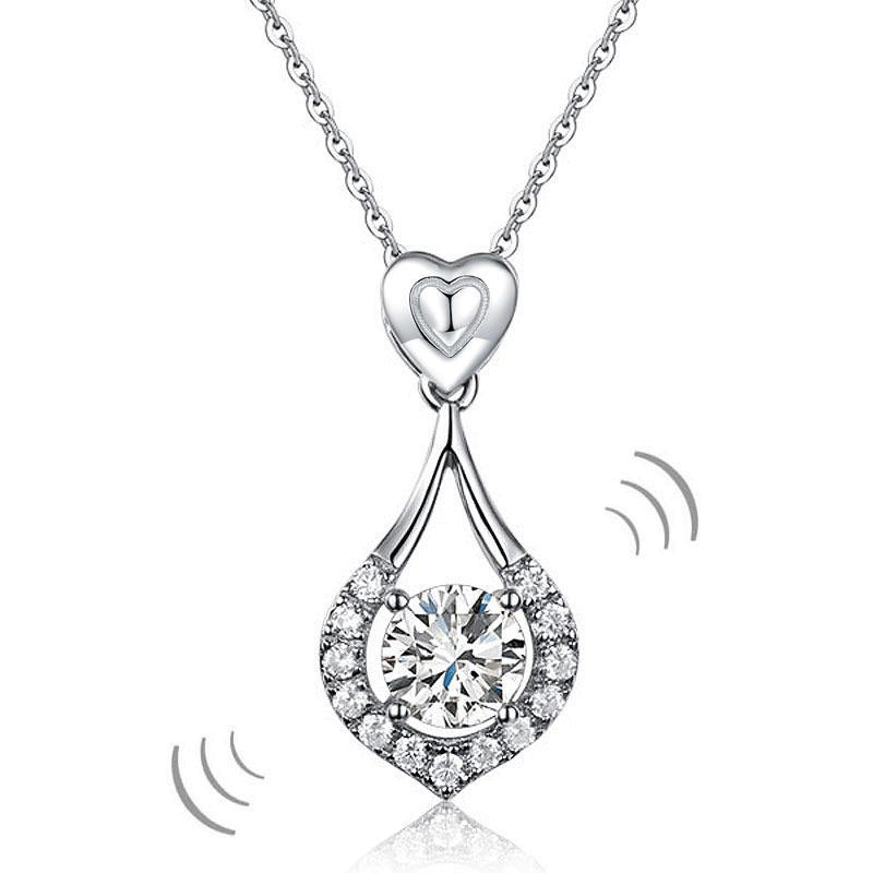 The Amora Set - dancing heart necklace motion view