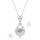 1 Carat Moissanite Diamond Dancing Stone Tear Drop Necklace 925 Sterling Silver