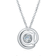 Pendant Moissanite Diamond Dancing Stone Necklace 925 Sterling Silver