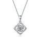 1 Ct Moissanite Diamond Rose Pendant Necklace 925 Sterling Silver