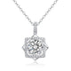 2 Carats Moissanite Diamond Octagram Pendant Necklace 925 Sterling Silver