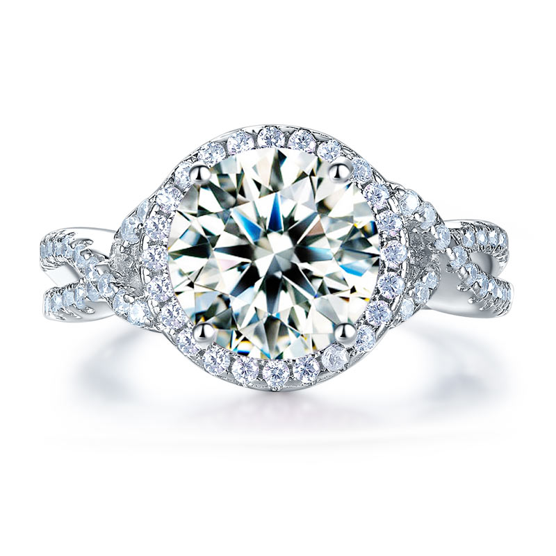 3 Carat Simulated Diamond Luxury Wedding Ring - View 3 | SelinJewels