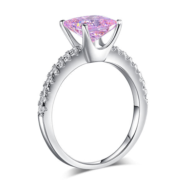 1.5 Ct Fancy Pink Diamond Wedding Ring - View 3 | SelinJewels