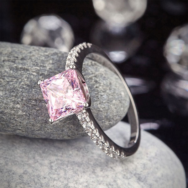1.5 Ct Fancy Pink Diamond Wedding Ring - View 7 | SelinJewels