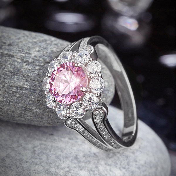 Art Deco Vintage Ring Fancy Pink Diamond - View 7 | SelinJewels