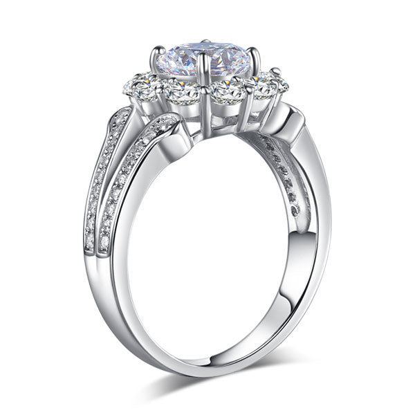 Art Deco Vintage Ring Simulated Diamond - View 4 | SelinJewels