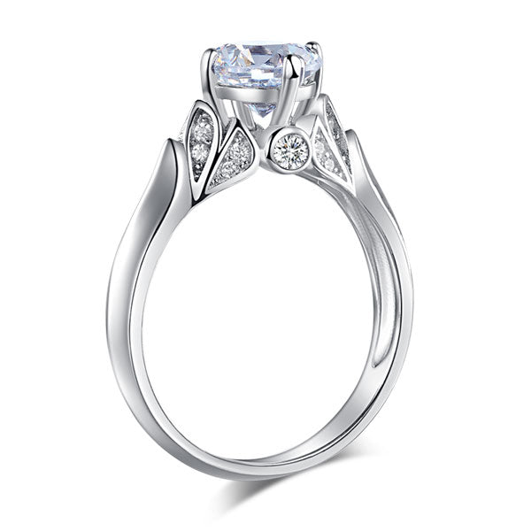 925 Sterling Silver Wedding Promise Anniversary Ring 1.25 Ct Simulated Diamond | SelinJewels