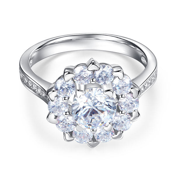 The Lumi Set - snowflake ring alternate view