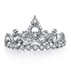 Solid 925 Sterling Silver Ring Crown Shape Simulated Diamond for Lady Trendy Stylish