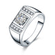 Men's Wedding Band Solid Sterling 925 Silver Ring Bridal Jewelry 1 Carat
