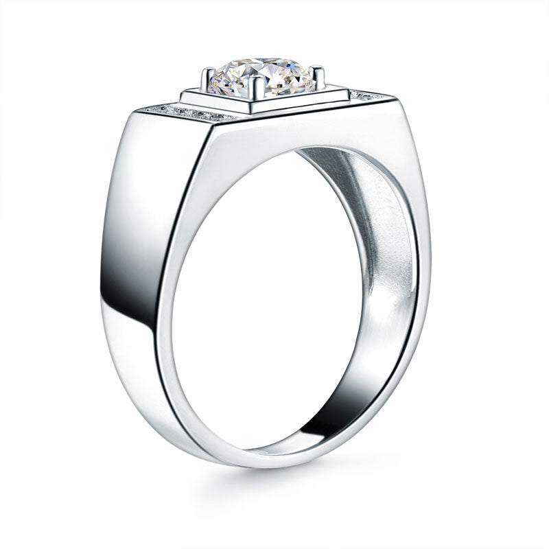 Men's Wedding Band 1 Carat Ring - View 2 | SelinJewels