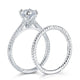 Promise Engagement 2-PC Solid Sterling 925 Silver Twist Solitaire Ring Set Bridal Jewelry