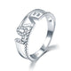 Solid 925 Sterling Silver Ring Band Fashion LOVE New Style for Girls Ladies