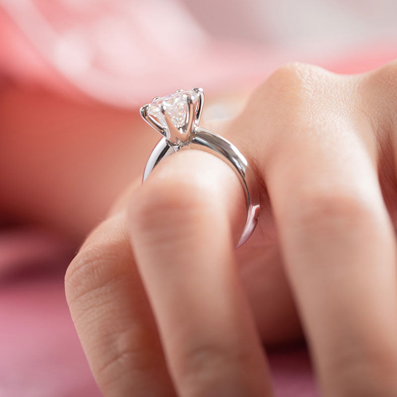3 Carat Moissanite Diamond Luxury Ring 6 Claws Engagement 925 Sterling Silver