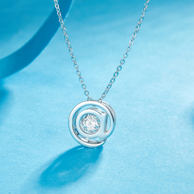 Pendant Moissanite Diamond Dancing Stone Necklace - View 3 | SelinJewels