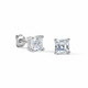 1 Ct Asscher Cut Simulated Diamond Stud Earrings 925 Sterling Silver