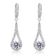 1 Carat Round Cut Solid 925 Sterling Silver Bridal Wedding Dangle Earrings Jewelry