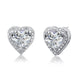3 Carat Simulated Diamond 925 Sterling Silver Heart Stud Earrings