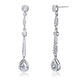 Pear Cut Simulated Diamond 925 Sterling Silver Dangle Earrings