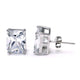 4 Carat Simulated Diamond Stud 925 Sterling Silver Earrings