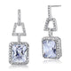 4 Carat Simulated Diamond 925 Sterling Silver Dangle Earrings