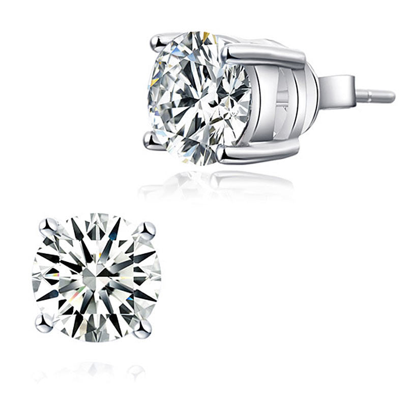 1 Carat Simulated Diamond Stud Earrings 925 Sterling Silver | SelinJewels