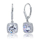 925 Sterling Silver Bridal Wedding Earrings Brilliant Simulated Diamond