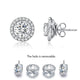 1 Carat Moissanite Diamond 4 Claws Stud Earrings 925 Sterling Silver