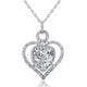3 Carat Simulated Diamond 925 Sterling Silver Heart Pendant Necklace