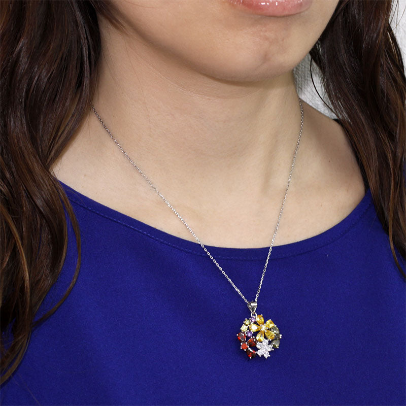 The Prisma Set - multi-color necklace model view