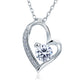 1 Carat Simulated Diamond Heart 925 Sterling Silver Pendant Necklace