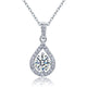 1 Carat Round Cut Simulated Diamond Bridal 925 Sterling Silver Pendant Necklace