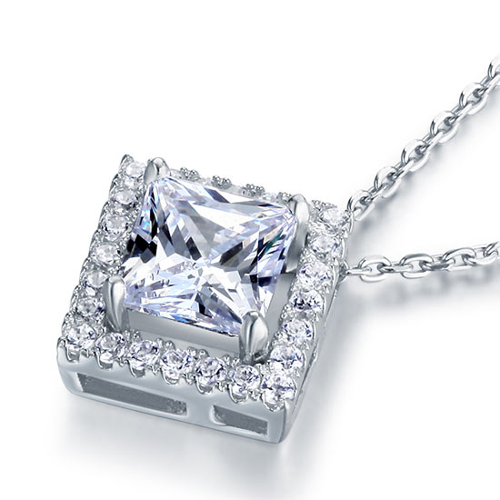 The Regent Set - princess cut necklace alternate view