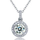 1 Carat Round Cut Simulated Diamond Bridal 925 Sterling Silver Pendant Necklace